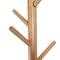 Honey Can Do Black & Natural Wood Modern Freestanding Coat Tree Stand